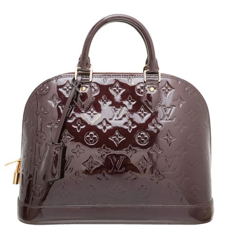 louis vuitton amarante monogram vernis alma pm|louis vuitton monogram vernis handbags.